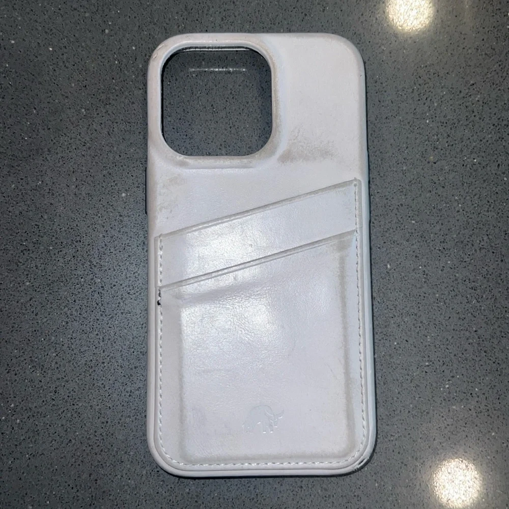 Bullstrap Gray Leather iPhone 13 Pro case